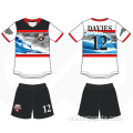 Aangepaste sportkleding mannen voetbal droog fit voetbal jersey